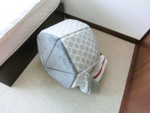 転がされた猫ベッド